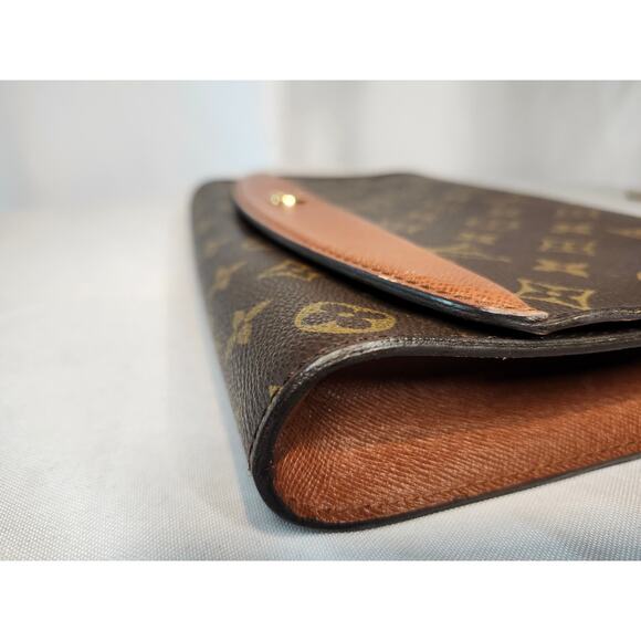 Louis Vuitton Monogram Bordeaux Clutch Shoulder Bag Crossbody Brown Canvas - Picture 4 of 16